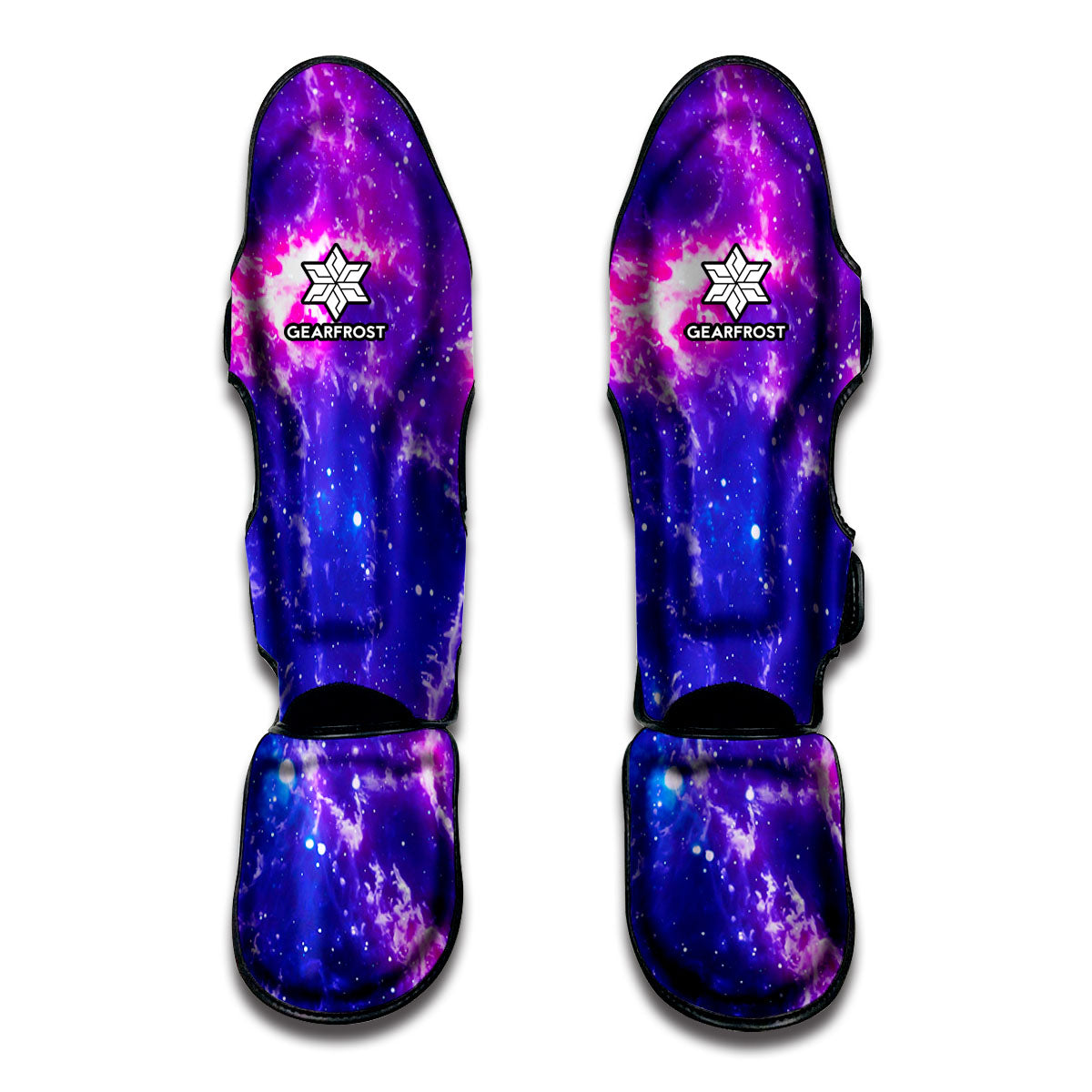 Dark Purple Universe Galaxy Space Print Muay Thai Shin Guard