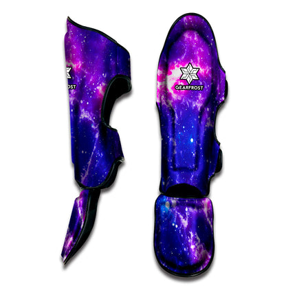 Dark Purple Universe Galaxy Space Print Muay Thai Shin Guard