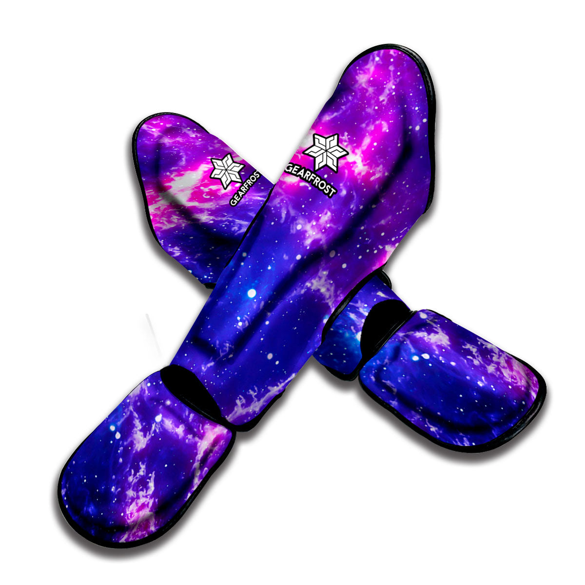 Dark Purple Universe Galaxy Space Print Muay Thai Shin Guard