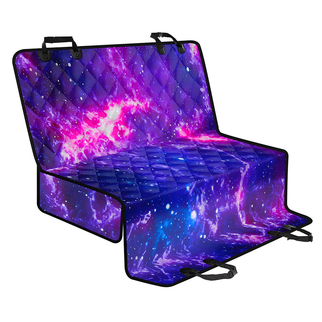 Dark Purple Universe Galaxy Space Print Pet Car Back Seat Cover