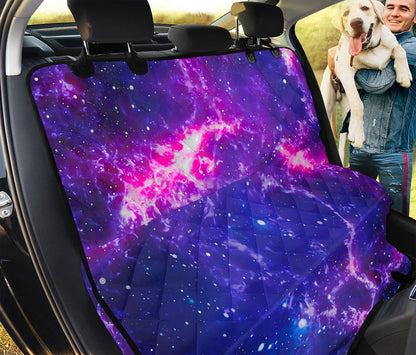 Dark Purple Universe Galaxy Space Print Pet Car Back Seat Cover