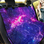 Dark Purple Universe Galaxy Space Print Pet Car Back Seat Cover