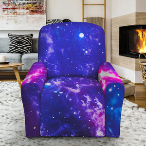 Dark Purple Universe Galaxy Space Print Recliner Slipcover