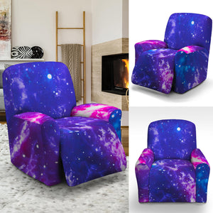 Dark Purple Universe Galaxy Space Print Recliner Slipcover