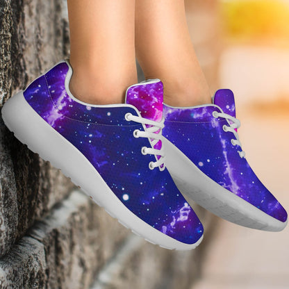 Dark Purple Universe Galaxy Space Print Sport Shoes GearFrost
