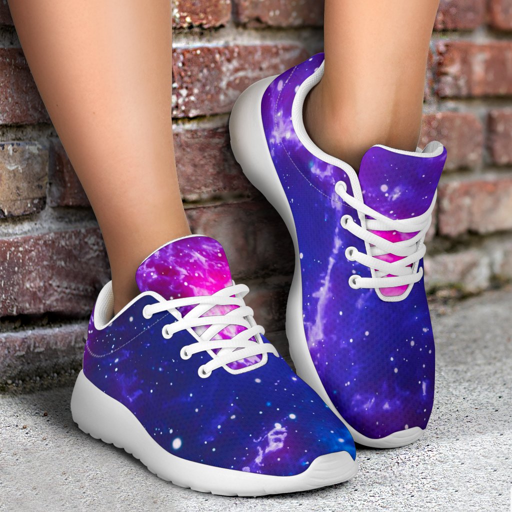 Dark Purple Universe Galaxy Space Print Sport Shoes GearFrost
