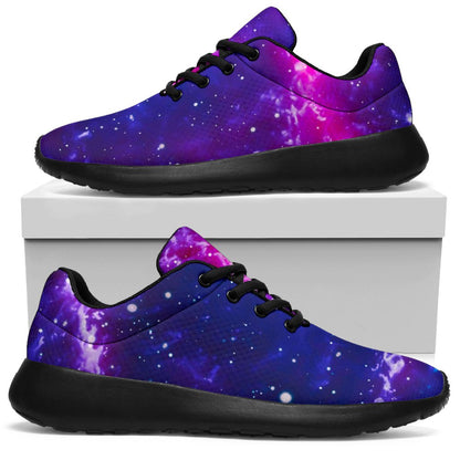 Dark Purple Universe Galaxy Space Print Sport Shoes GearFrost