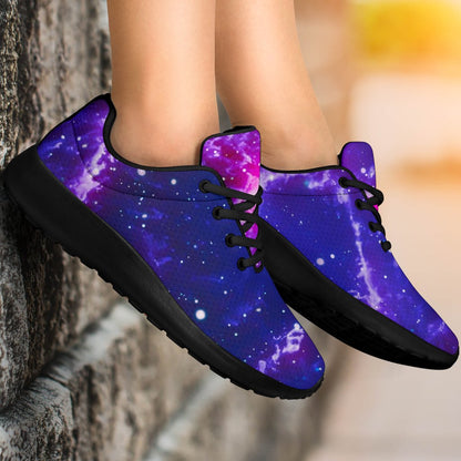 Dark Purple Universe Galaxy Space Print Sport Shoes GearFrost