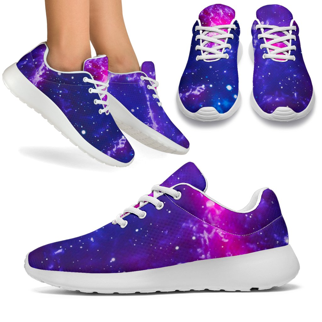 Dark Purple Universe Galaxy Space Print Sport Shoes GearFrost