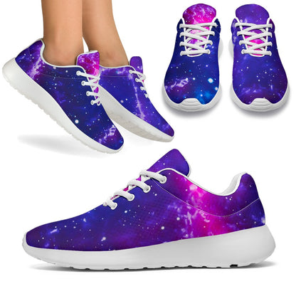 Dark Purple Universe Galaxy Space Print Sport Shoes GearFrost