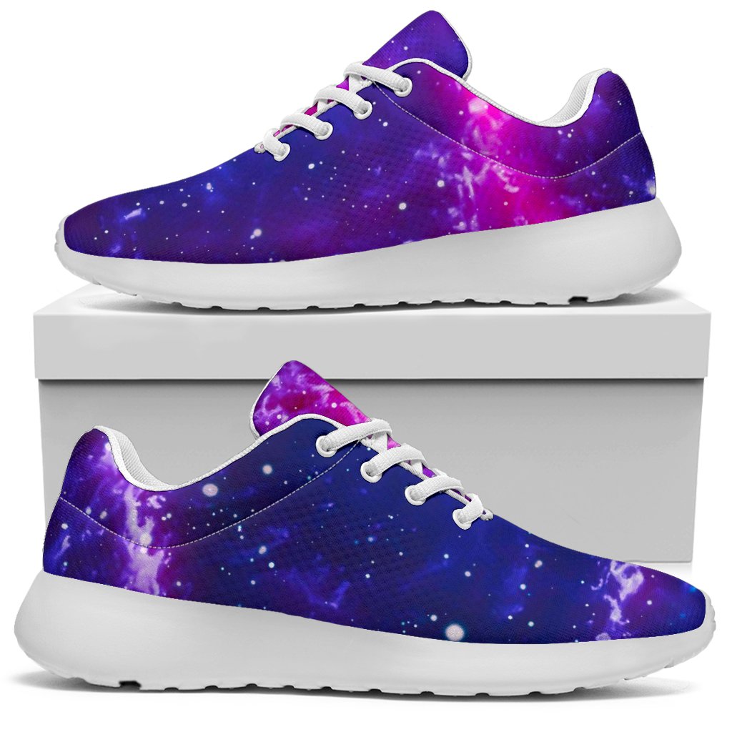 Dark Purple Universe Galaxy Space Print Sport Shoes GearFrost