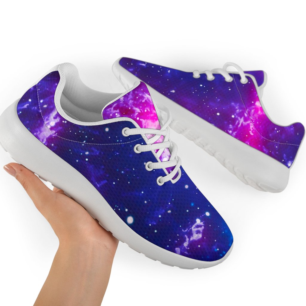 Dark Purple Universe Galaxy Space Print Sport Shoes GearFrost