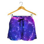 Dark Purple Universe Galaxy Space Print Women's Shorts