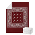 Dark Red Bandana Blanket