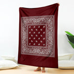 Dark Red Bandana Blanket