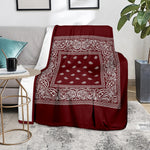 Dark Red Bandana Blanket