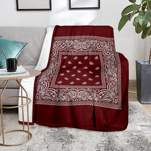 Dark Red Bandana Blanket GearFrost