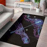 Dark Sagittarius Zodiac Sign Print Area Rug