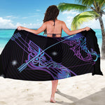 Dark Sagittarius Zodiac Sign Print Beach Sarong Wrap