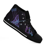 Dark Sagittarius Zodiac Sign Print Black High Top Shoes