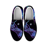 Dark Sagittarius Zodiac Sign Print Black Slip On Shoes