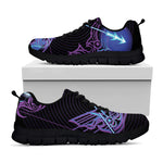 Dark Sagittarius Zodiac Sign Print Black Sneakers