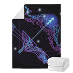 Dark Sagittarius Zodiac Sign Print Blanket