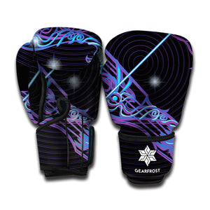 Dark Sagittarius Zodiac Sign Print Boxing Gloves