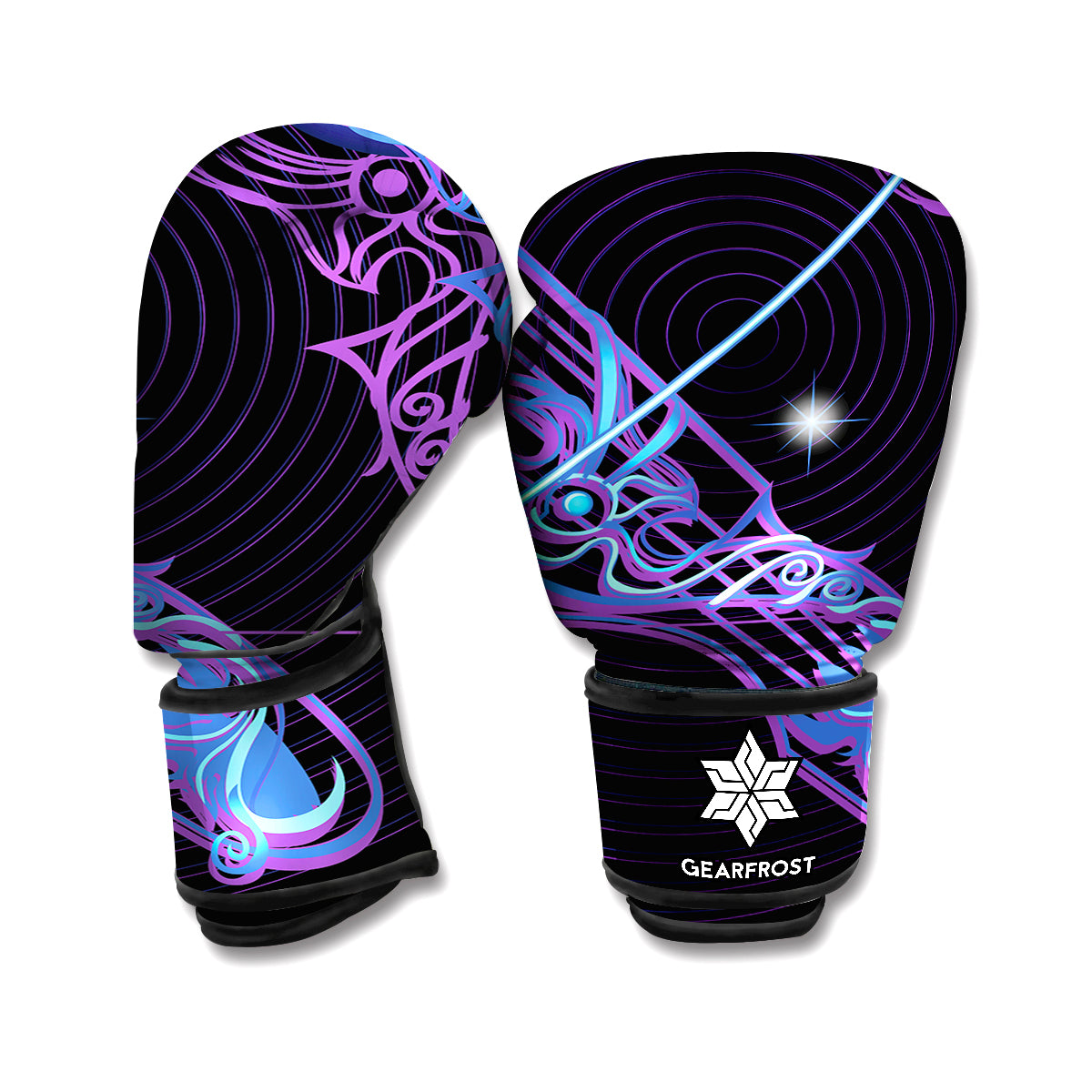 Dark Sagittarius Zodiac Sign Print Boxing Gloves