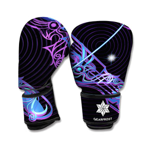 Dark Sagittarius Zodiac Sign Print Boxing Gloves