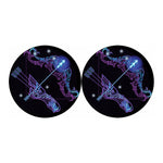 Dark Sagittarius Zodiac Sign Print Car Coasters