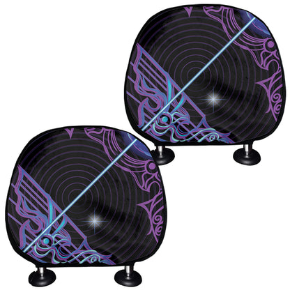 Dark Sagittarius Zodiac Sign Print Car Headrest Covers