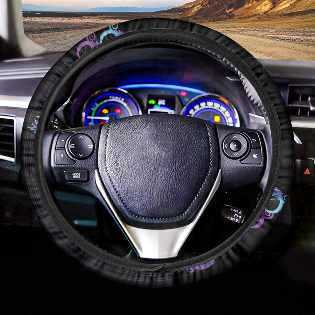 Dark Sagittarius Zodiac Sign Print Car Steering Wheel Cover