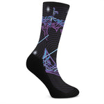 Dark Sagittarius Zodiac Sign Print Crew Socks