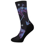 Dark Sagittarius Zodiac Sign Print Crew Socks