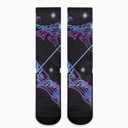 Dark Sagittarius Zodiac Sign Print Crew Socks