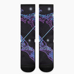 Dark Sagittarius Zodiac Sign Print Crew Socks