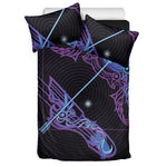 Dark Sagittarius Zodiac Sign Print Duvet Cover Bedding Set