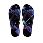Dark Sagittarius Zodiac Sign Print Flip Flops