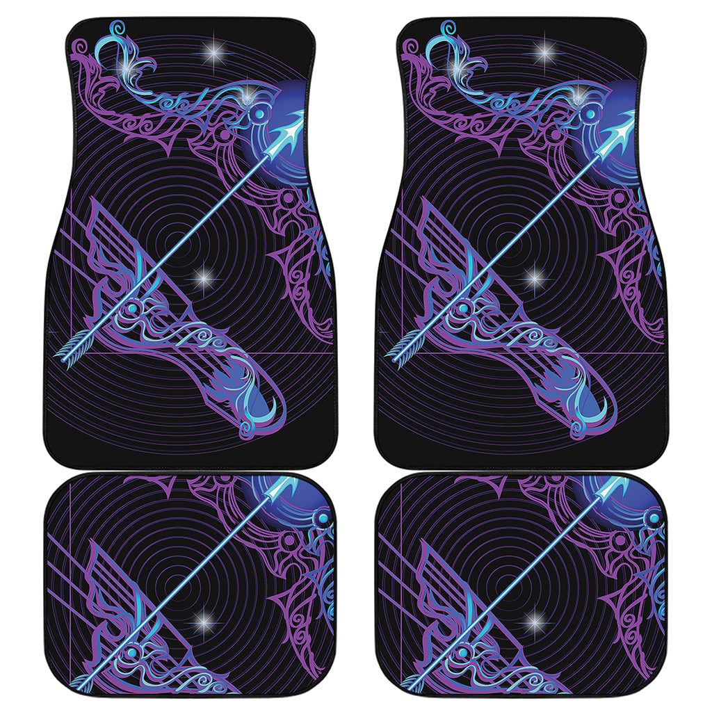 Dark Sagittarius Zodiac Sign Print Front and Back Car Floor Mats