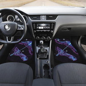 Dark Sagittarius Zodiac Sign Print Front and Back Car Floor Mats