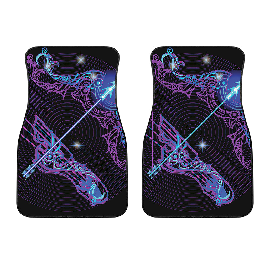 Dark Sagittarius Zodiac Sign Print Front Car Floor Mats