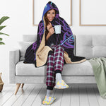 Dark Sagittarius Zodiac Sign Print Hooded Blanket