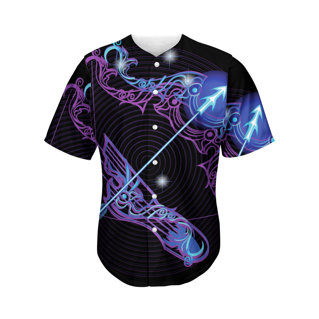 Dark Sagittarius Zodiac Sign Print Men's Baseball Jersey