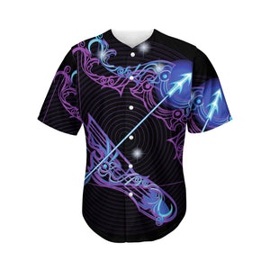 Dark Sagittarius Zodiac Sign Print Men's Baseball Jersey