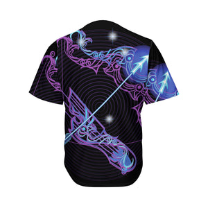 Dark Sagittarius Zodiac Sign Print Men's Baseball Jersey