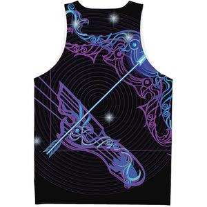 Dark Sagittarius Zodiac Sign Print Men's Tank Top