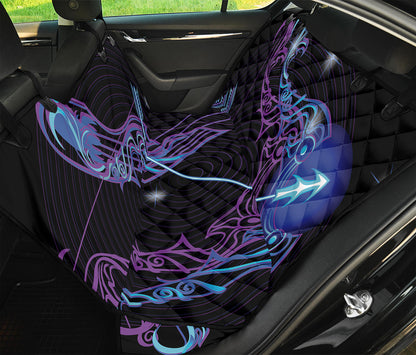 Dark Sagittarius Zodiac Sign Print Pet Car Back Seat Cover