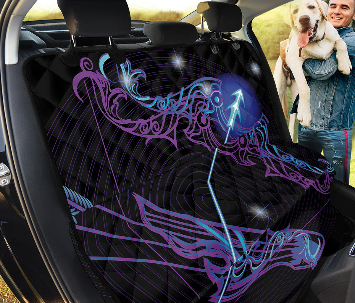 Dark Sagittarius Zodiac Sign Print Pet Car Back Seat Cover