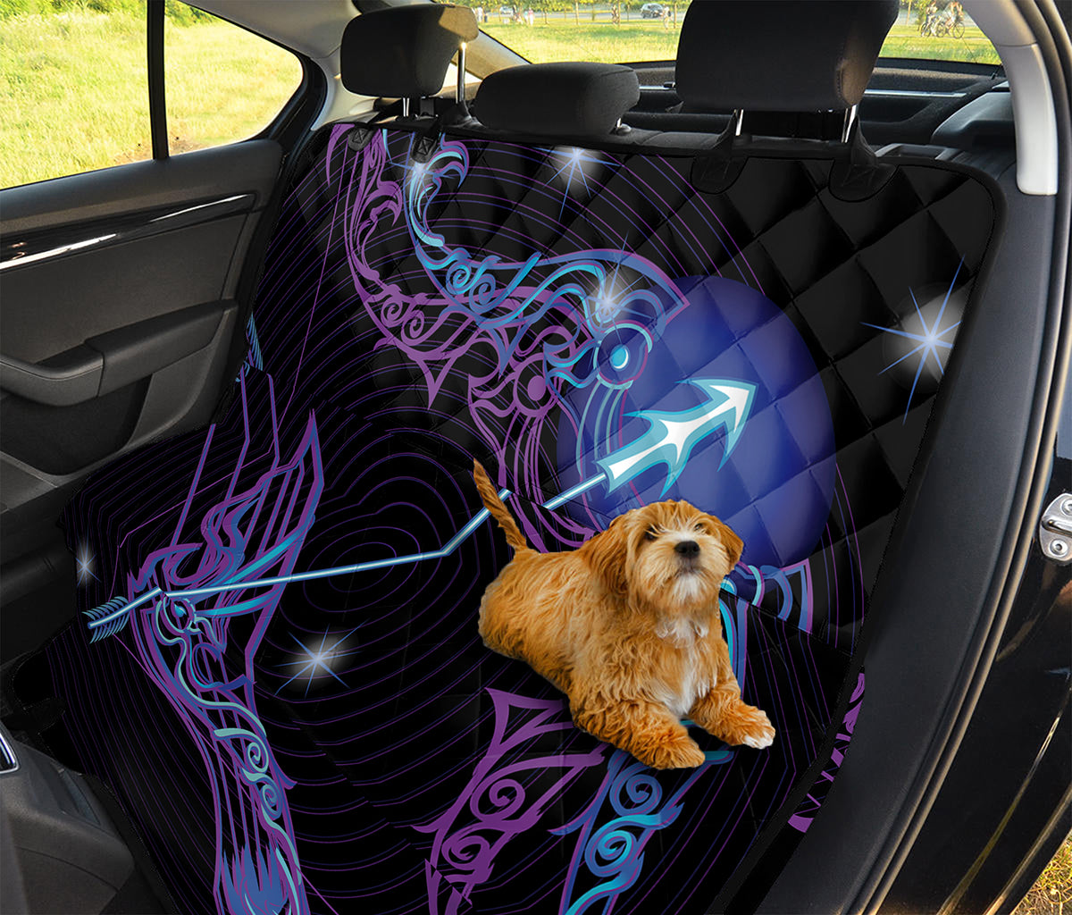 Dark Sagittarius Zodiac Sign Print Pet Car Back Seat Cover